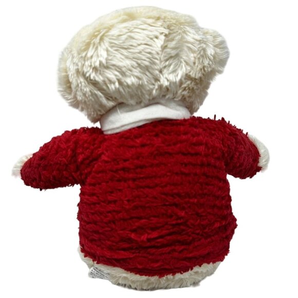 Hallmark Jingle Bear Musical Plush Red Sweater White Scarf with Bells Christmas - Picture 3 of 9